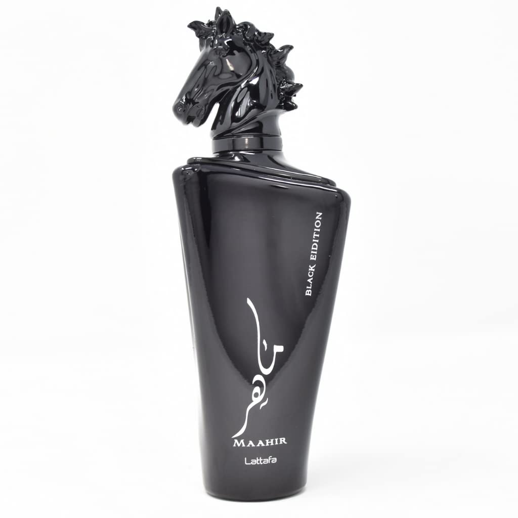 Maahir Black Edition for Men Eau de Parfum Spray 3.4 Ounces