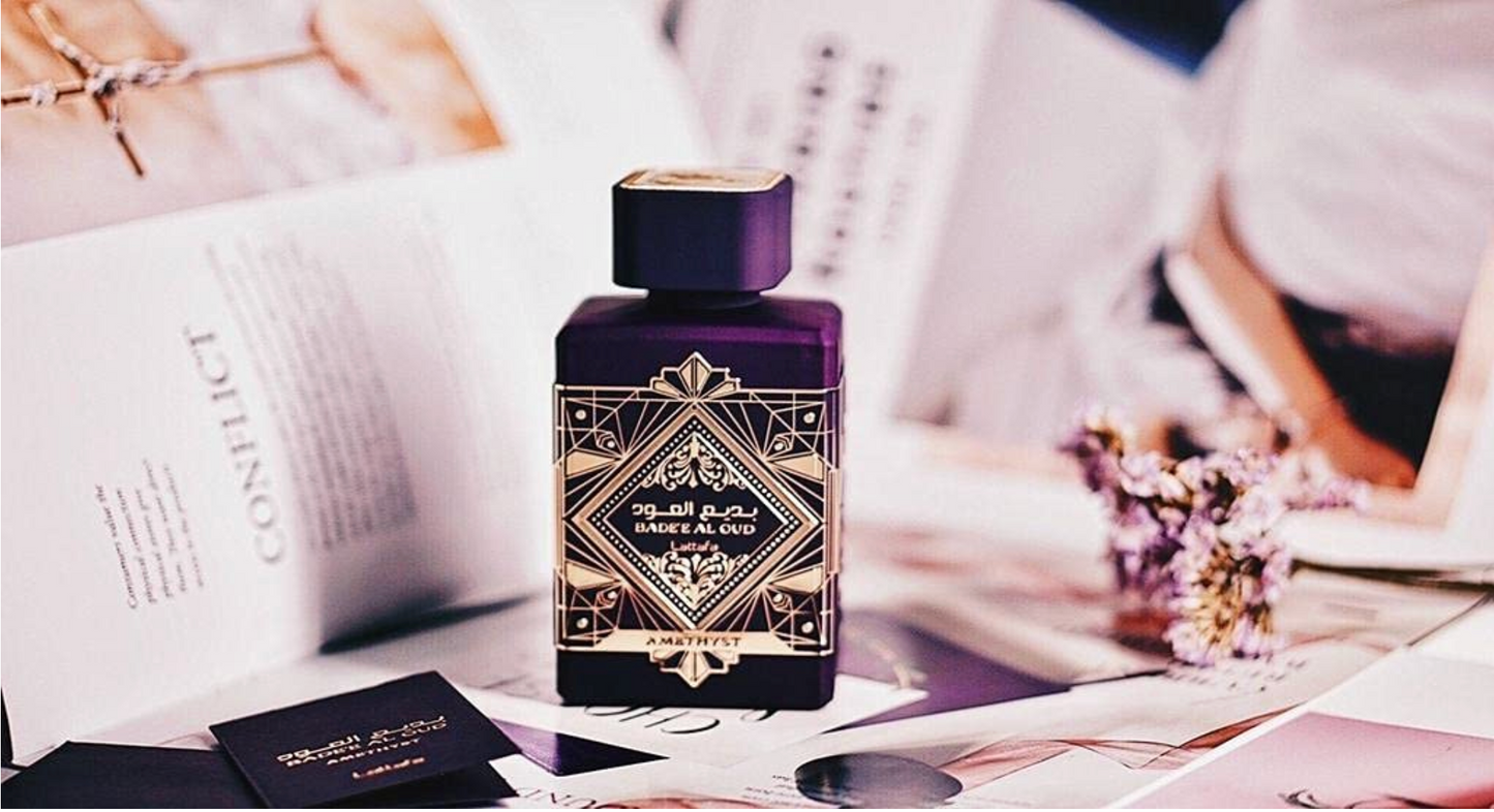 Bade'e Al Oud Amethyst for Unisex Eau de Parfum Spray, 3.4 Ounce, 100 ML from Lattafa