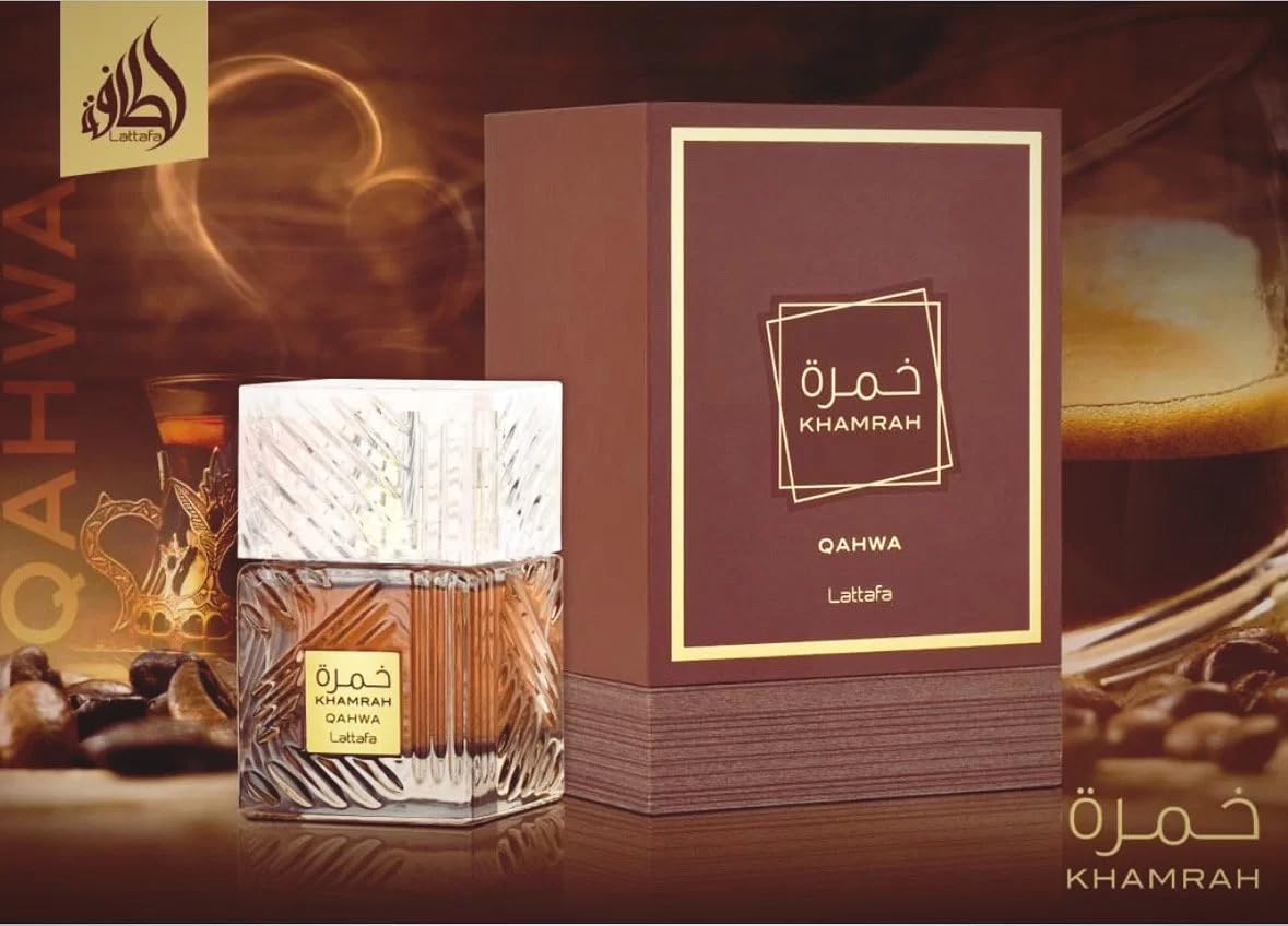 Khamrah Qahwa for Unisex Eau de Parfum Spray, 3.4 Ounce from Lattafa