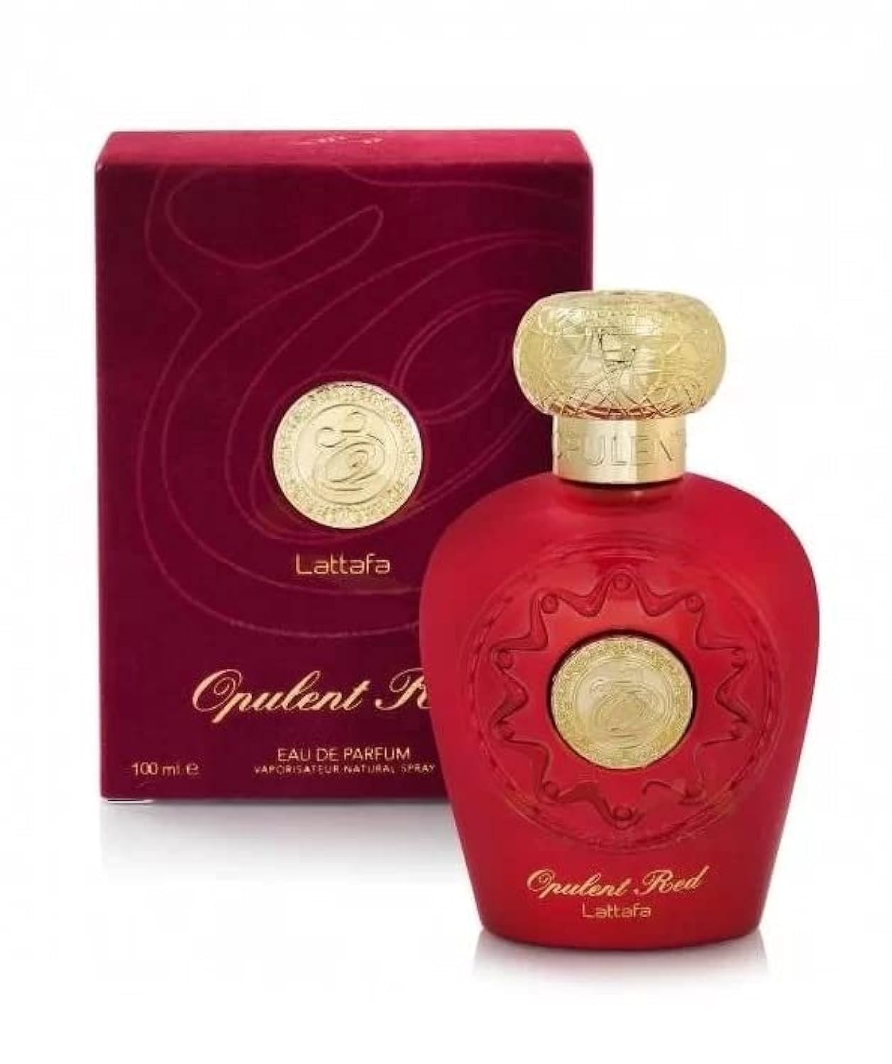 Opulent Red for Unisex Eau de Parfum Spray, 3.4 Ounce from Lattafa