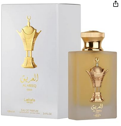 Lattafa Al Areeq Gold Eau De Parfum Spray for Unisex, 3,4 Ounce