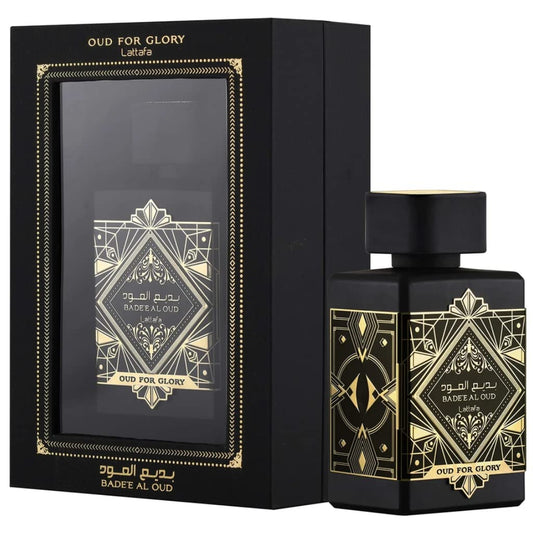 Bade'e Al Oud, Oud for Glory Black for Unisex Eau de Parfum Spray, 3.4 Ounce from Lattafa