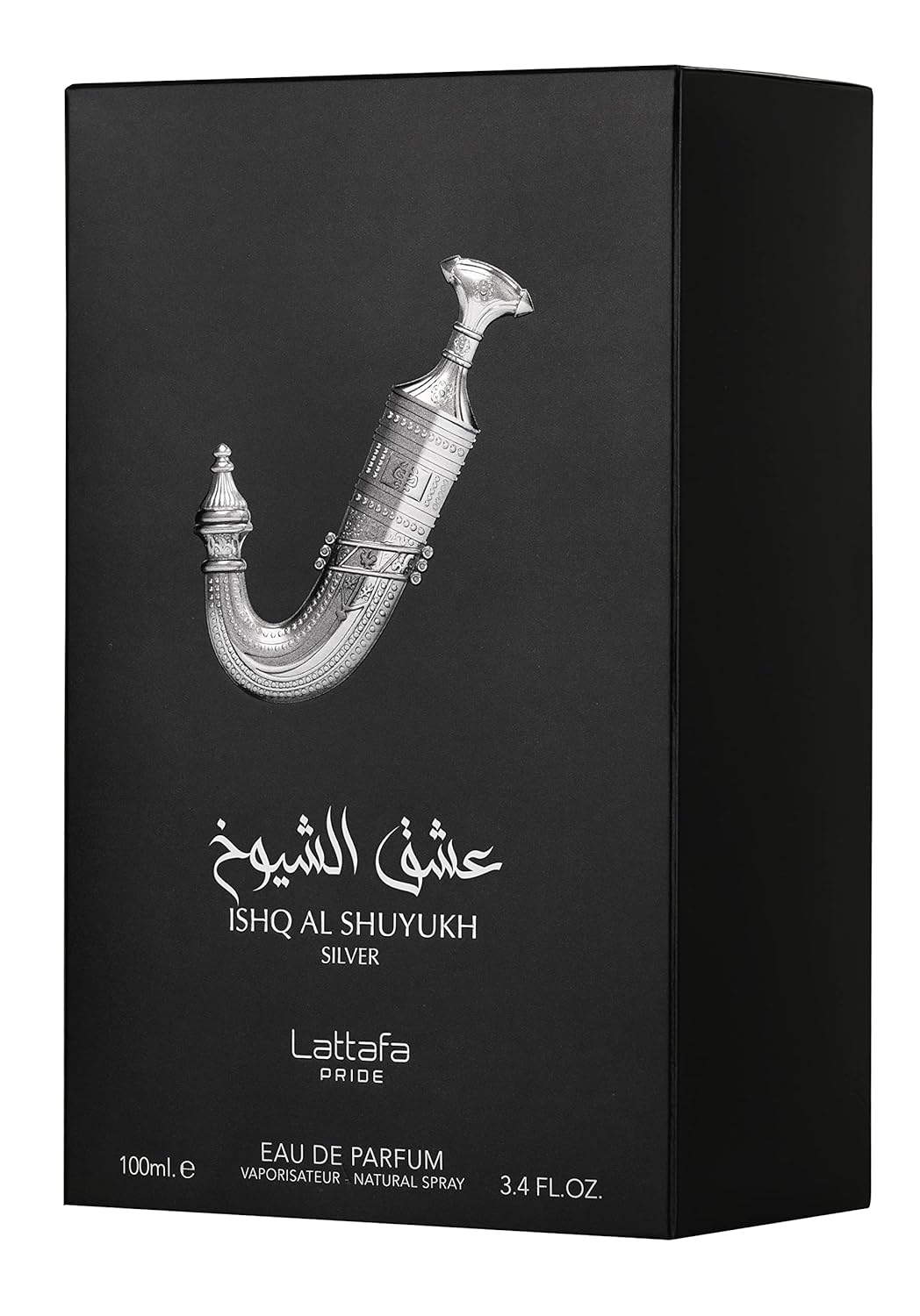 Ishq Al Shuyukh Silver for Unisex Eau de Parfum Spray, 3.4 Ounce by Lattafa