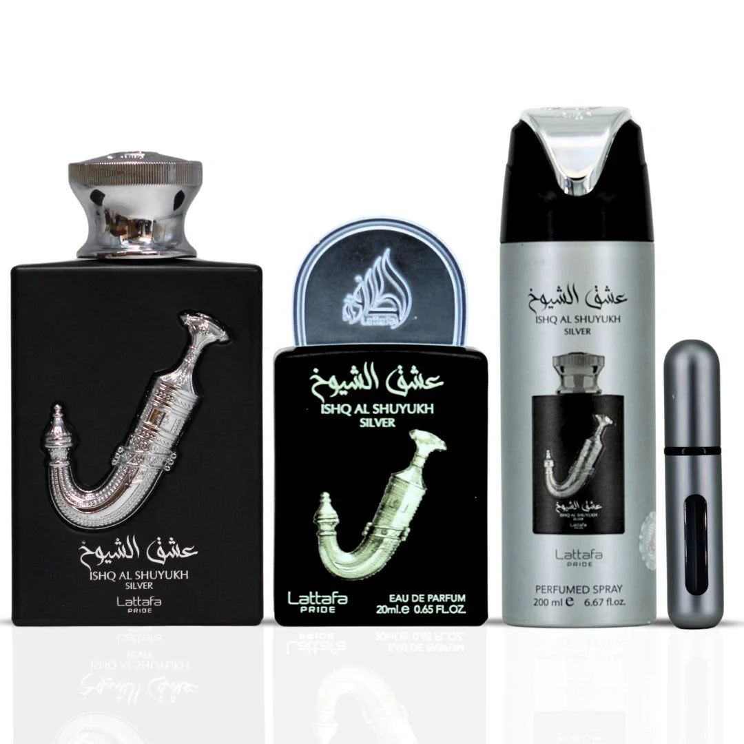 Ishq Al Shuyukh Silver Giftset -3pc by Lattafa Pride