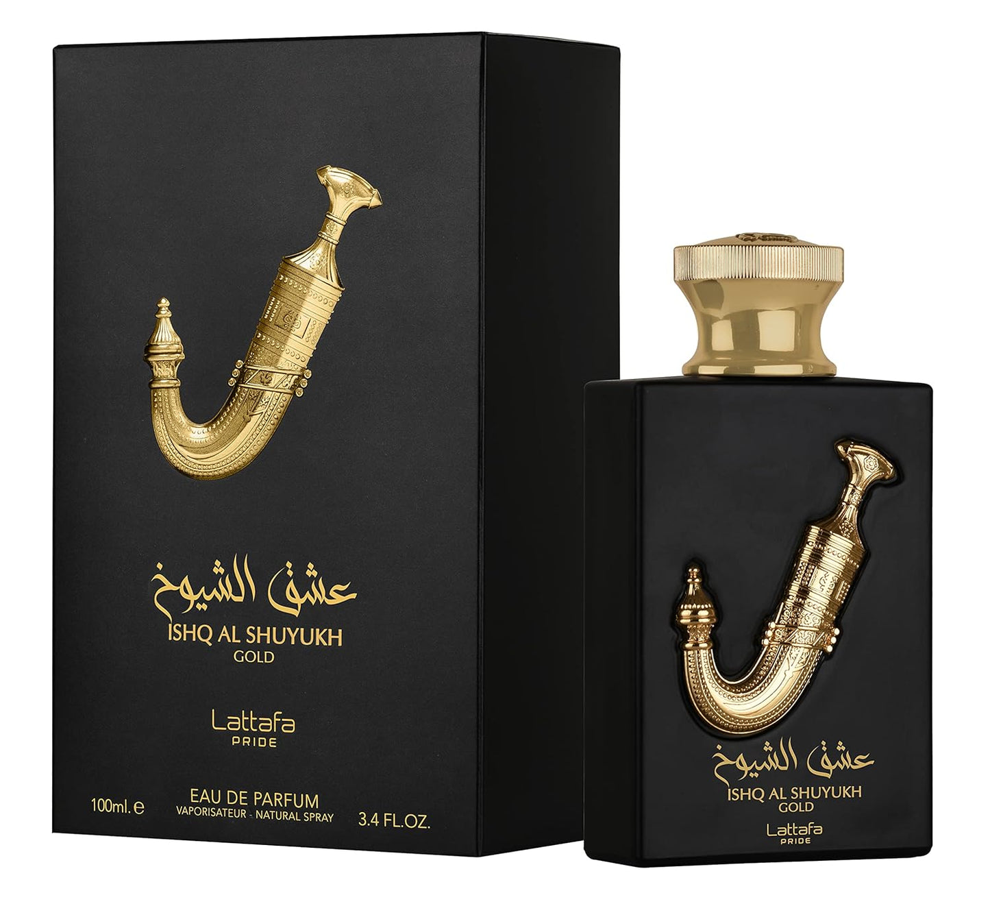 Lattafa Perfumes Ishq Al Shuyukh Gold for Unisex Eau de Parfum Spray, 3.4 Ounce