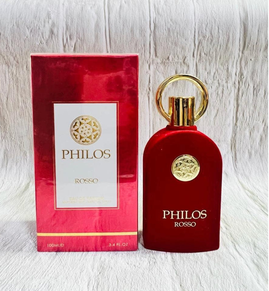 Philos Rosso Eau De Parfum Spray for Unisex, 3.4 Oz by Maison Alhambra