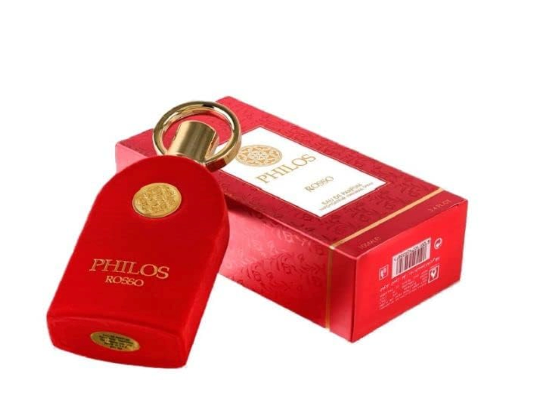 Philos Rosso Eau De Parfum Spray for Unisex, 3.4 Oz by Maison Alhambra