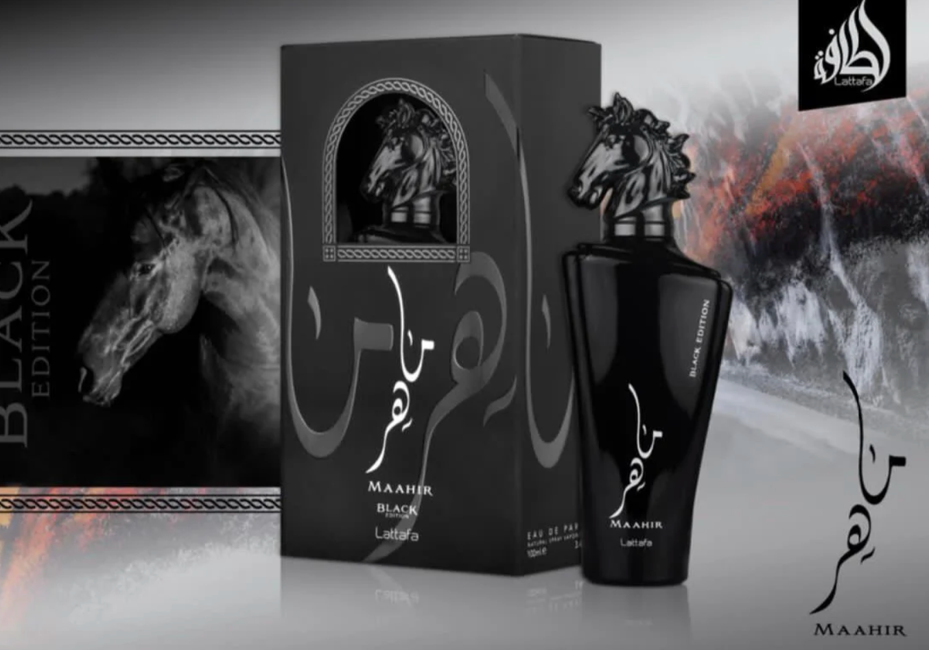 Maahir Black Edition for Men Eau de Parfum Spray 3.4 Ounces