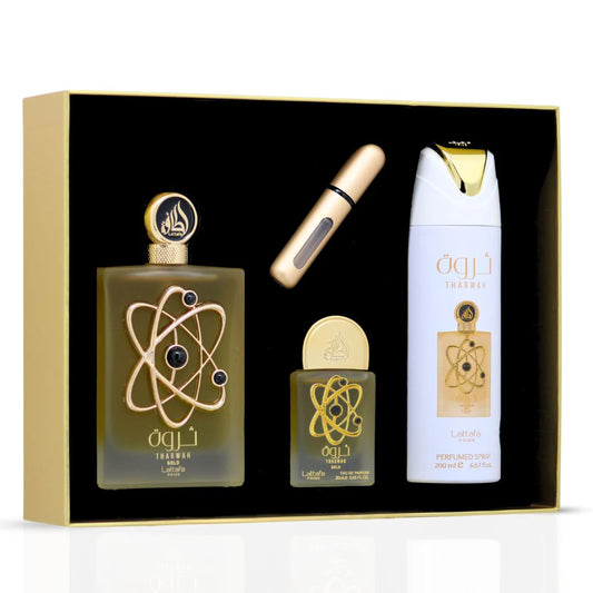 Tharwah Gold Giftset -3pc by Lattafa Pride