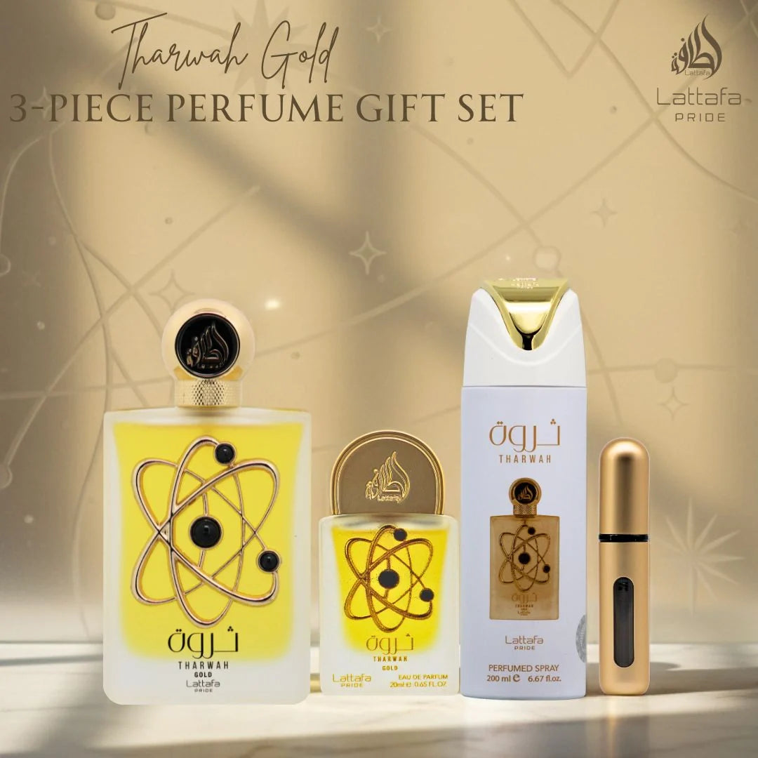Tharwah Gold Giftset -3pc by Lattafa Pride
