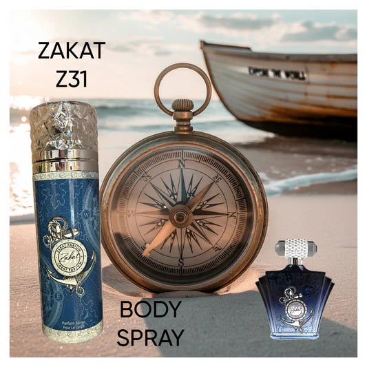 Z31 3.4 oz Eau de Parfum by Zakat + Body Spray gift