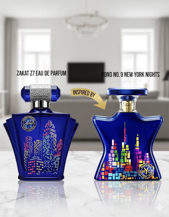 Z7 3.4 oz Eau de Parfum by Zakat + Body Spray gift