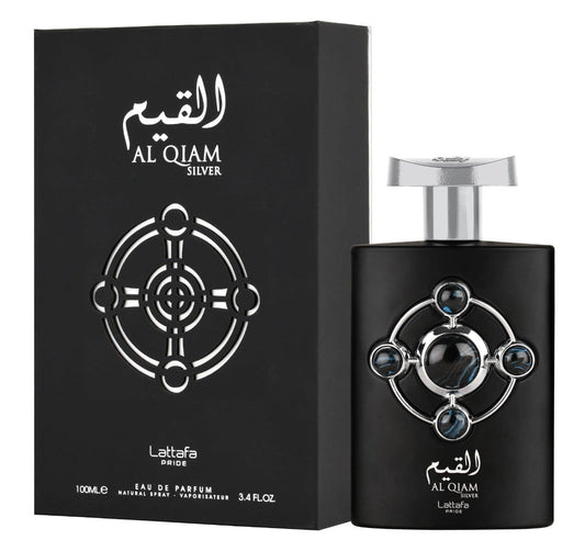 Lattafa Perfumes Al Qiam Silver for Unisex Eau de Parfum Spray, 3.4 Ounce