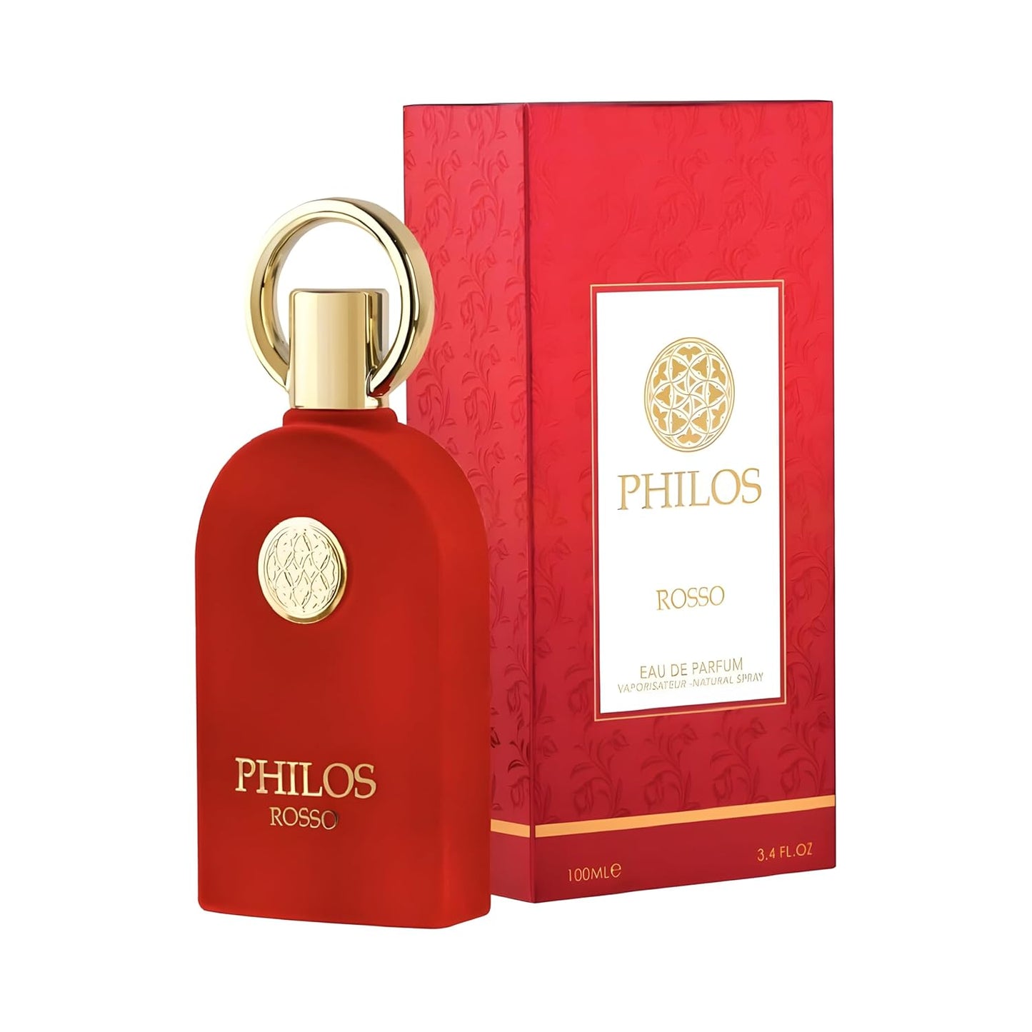 Philos Rosso Eau De Parfum Spray for Unisex, 3.4 Oz by Maison Alhambra