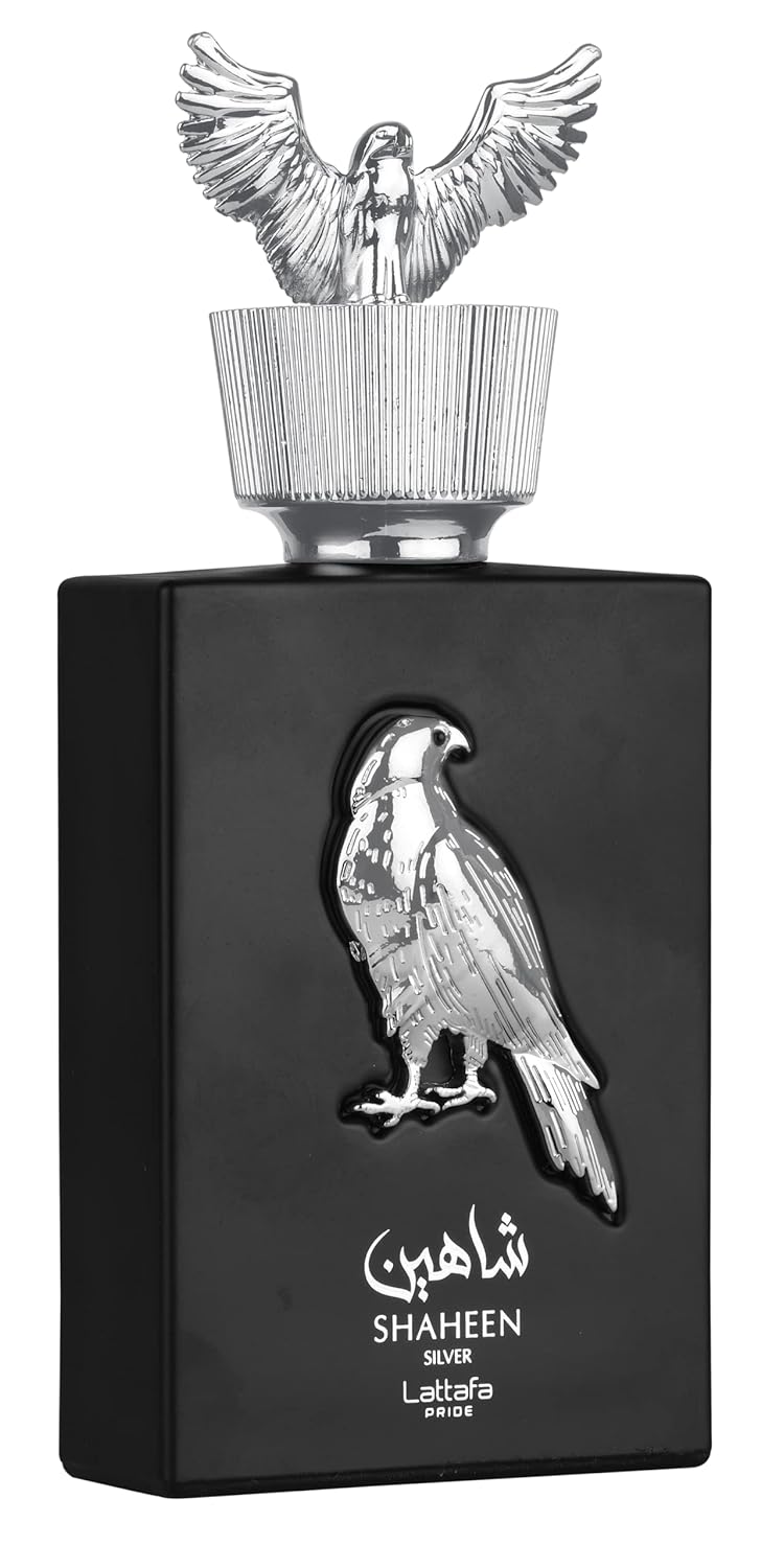 Shaheen Silver for Unisex Eau de Parfum Spray 3.4 Ounce from Lattafa Pride